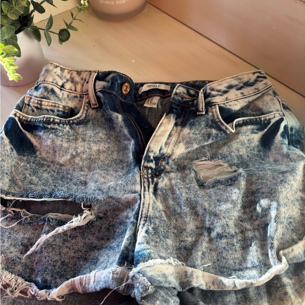 Forever 21 Distressed Denim Shorts